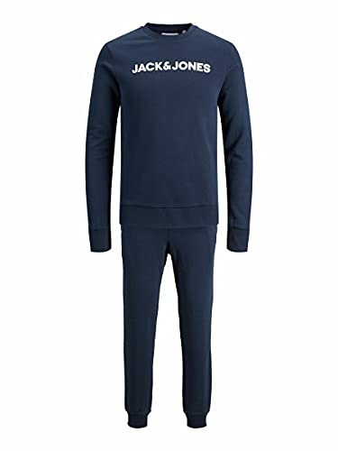 JACK & JONES Herren JACLOGO ZIP AND PANTS SET, Navy Blazer/Pants Navy Blazer, L