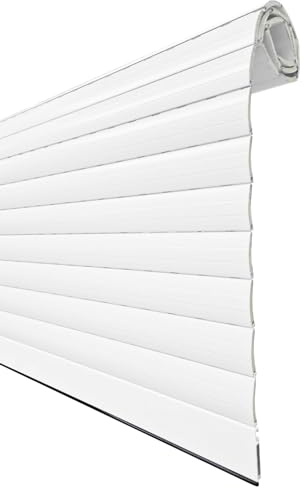 Rollo De Persiana Enrollable de Aluminio Térmico para Ventanas y Puertas. Lama Curva de Color Blanco. Medidas de Ancho 150 cm x 260 cm