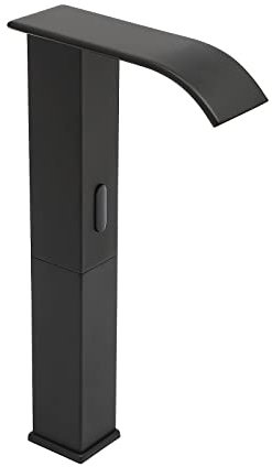 OUBUBY Infrarot Sensor Waschtischmischer, Bad Einhebelmischer Berührungsloser Wasserhahn Automatischer Sensorhahn für Zuhause Restaurant Einkaufszentrum (Schwarz)