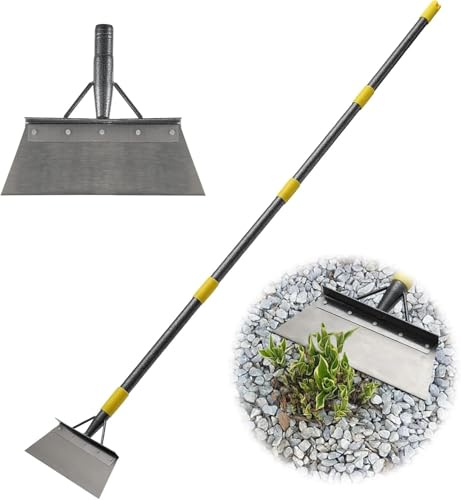Pala di Pulizia Multifunzionale,199cm Pala da Giardino di Pulizia Diserbo Pala Piatta in Acciaio,Strumento per Piantare Diserbo all'Aperto,Pala per Diserbo