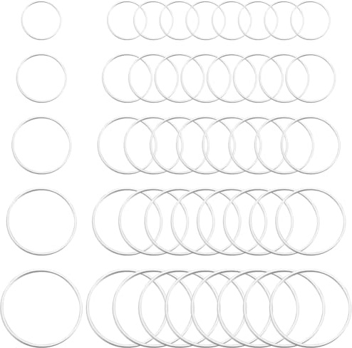 SOFPLATE 1 låda 5 stilar 100 st silverörhängen pärlringar runda pärlringar mässing länkande örhängen pärlor ring fynd för smyckestillverkning tillbehör gör-det-själv örhängen hantverk dekorativa