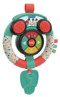 Clementoni Baby Disney Volante Morbido per Bambini 6+ Mesi, con Suoni e Luci, Gioco Imitativo Educativo Prima Infanzia, Stimola la Manualità e Lo Sviluppo Cognitivo, 17557