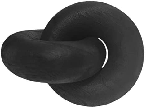 HOLIDYOYO Elegant Knot Double Ring Ornament Modern Home Decoration Living Decor Driftwood Style Wood Chain Link Decor