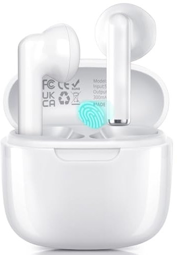 AsiceSound Ecouteurs Bluetooth sans Fil, Écouteurs Bluetooth 5.3, Casque 46H Durée de Lecture, Ecouteurs Hi-FI Son Stéréo, Oreillette Bluetooth Sport IP7 Étanche, pour iOS Android