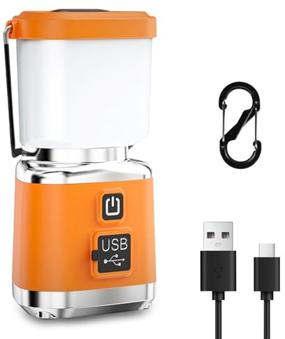 Flintronic Campinglampor uppladdningsbara – orange