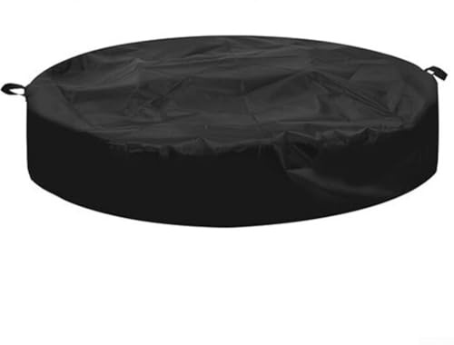 Resistente copertura per braciere RaFor in e resistente ai raggi UV, per esterni, rotonda, per braciere a terra, con imbracatura regolabile e maniglie portatili per un facile trasporto