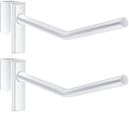 APLVFFZH 2 Pezzi Portasella Supporto per Coperte di Cavallo Staffa Appendi Sella Organizzatore da Parete Soluzione di Stoccaggio Verticale Adatto per Rimorchi, Bianco