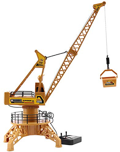Asyduey Rc FjäRrkontroll Simulering Kran Byggleksaker Rc Crane Tower Rc Truck Model Leksaker 360 Graders Rotera FöDelsedagspresenter