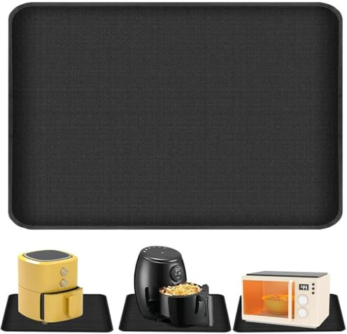 Alfombrilla resistente al calor,base ignífuga,alfombrilla de silicona antideslizante con protección de fibra de vidrio para horno,para freidora de aire caliente Airfryer cafetera,encimera de(60*40cm)