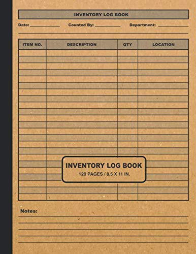 Inventory Log Book: mall Business Inventory Tracker - Inventory Log Notebook- 120 Pages Large Inventory Management Ledger