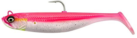 Savage Gear Savage Minnow - Lebendige Kicking Action, Stand-Up Jig Head Design, ideal für Salzwasser- und Süßwasserangler, perfekt für Raubfische wie Hecht, Barsch & Zander Pink Pearl Silver 10 cm