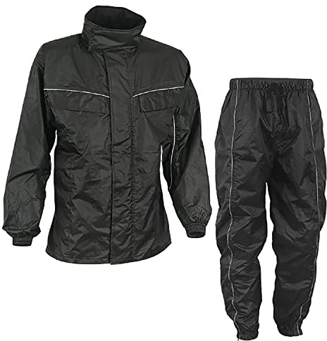 WinNet Completo Anti Pioggia Giacca + Pantaloni Anti Acqua da Moto