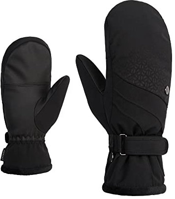 Ziener Damen KASANDRA Ski-Fäustling/Wintersport | extra warm atmungsaktiv G-Loft, black, 7,5