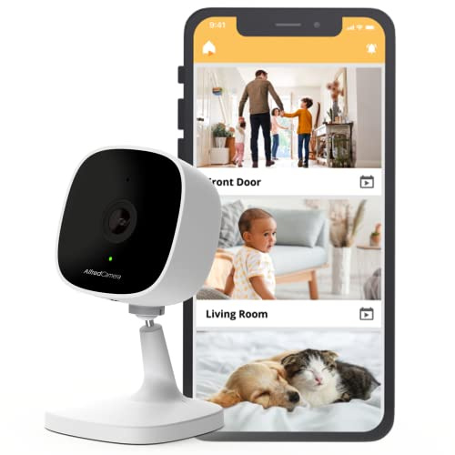 AlfredCam Indoor WiFi Security Camera, FullHD 1080P, 2.4G/WiFi, Continuous Recording, Motion Detection, Night Vision, Baby Monitor/Pet/Nanny Cam, App Powered (100M+ downloads)