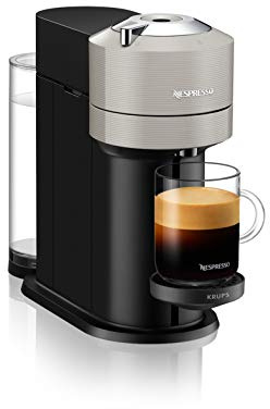 Krups XN910BKA Vertuo Next Nespresso, Kaffeemaschine, 30 Sekunden Wasserheizung, automatische Abschaltung, Bluetooth und Wi-Fi, Silber