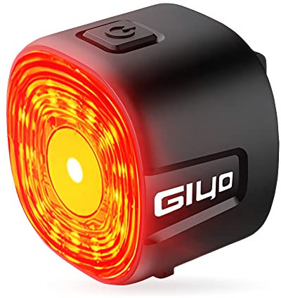 NIUAWASA Smart Rear Bike Lights - Brake Sensing Auto On/Off Bike Tail Light USB Rechargeable IP66 Waterproof 6 Modes LED Bicycle Back Red Light Night Warning Cycling Safety