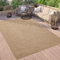 Paco Home Outdoor Teppich Wetterfest Balkon Küche Wohnzimmer Orientalisches Muster Vintage Optik Einfarbig 3D Modern, Grösse:80x150 cm, Farbe:Beige 3
