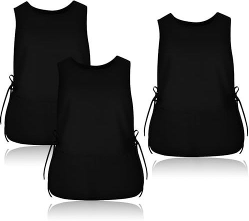 TFTAFAN Cobbler Apron Unisex Waterproof Apron with 2 Deep Pockets Art Smock for Painting Cleaning Artiest Apron work kitchen (3, Black)
