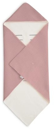 Ehrenkind® Einschlagdecke Babyschale | Für das ganze Jahr | Oeko-TEX Zertifiziert | Rosé-Creme | Made in Europe Babydecke für Kindersitz oder Kinderwagen | kuschelige Decke für Babys