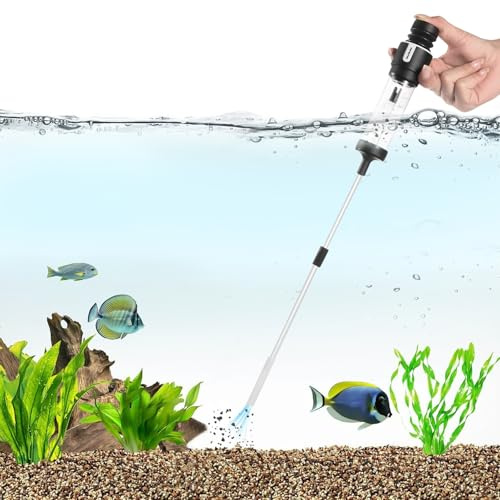 Aquarium Siphon with Fish Feeder and Fertilizer, 33-53 cm, Multipurpose
