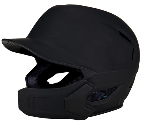 Champro HXE Matte Baseball Batting Helmet with Jaw Guard, Large, Black
