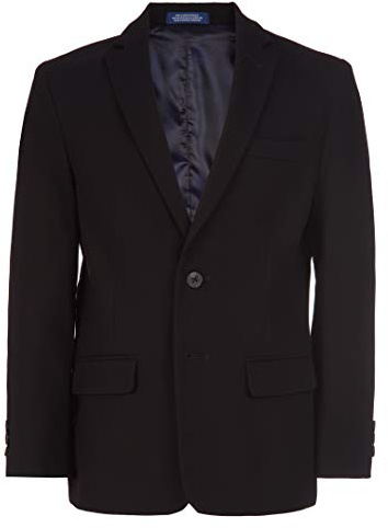 Izod Big Boy's Bi-Stretch Blazer Jacket Suit, Black, 16