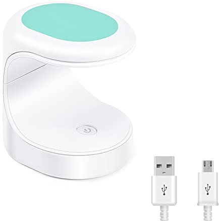 ANGNYA Mini LED UV Nageltrockner,USB Portable Nageltrockner Nagellampe 16W UV Lampe für Gelnägel Nagel Gel Polish Trockner Lampe Nail Art Maniküre Werkzeuge für einzelne Finger (Grün)