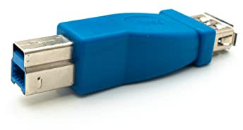 System-S USB 3.0 Adapter Typ B Stecker zu Typ A Buchse Kabel in Blau