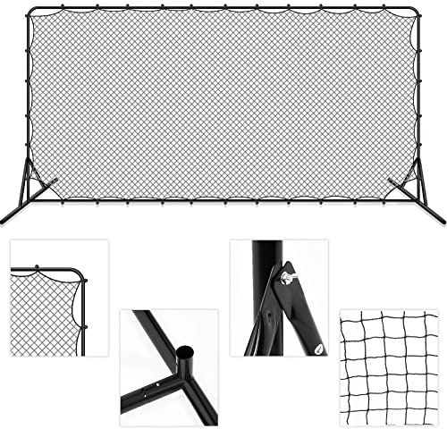 Outus 12 x 6 ft Soccer Rebounder Net Portable Soccer Rebounder Board Soccer Rebound Wall Volleyball Rebounder Net Soccer Training Equipment for Football Tennis Volleyball Practicing