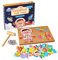 Wisplye Hämmerchenspiel, Nagelspiel Hammerspiel mit 52 Bunten Holzbauteilen, 30 Nägeln, Korkplatte und Hammer, Geschicklichkeits Lernspielzeug Geschenk für Kinder Jungen Mädchen ab 3+ Jahren
