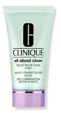 Clinique All About Clean Liquid Facial Cleanser Soap, Mild For Dry Combination Skin Types