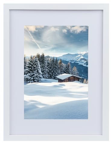 Joyshare Cadre photo bois 30x40 cm, cadre photo collage vintage blanc