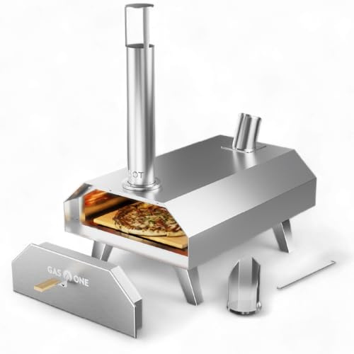 GasOne Forno per pizza da esterno – Forno per pizza portatile a pellet di legno da 30,5 cm – forno per pizza – forno per pizza per feste, camper, campeggio – Macchina per pizza – Fornello per pizza in