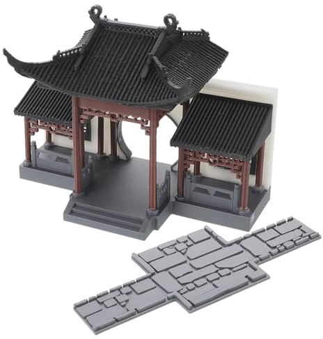 Amosfun Mini Décoration De Porte Couverte Chinoise Ornement De Paysage Antique Réaliste Ornement De Bonsaï pour Extérieur Et Intérieur