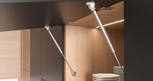 Pistone a Gas KRABY rialza Originale Italiana Ferramenta LIVENZA– Asta FRIZIONATA L.164, 244, 355, 480 per Ante Cucina e Living – Ammortizzatore per Mobili e Pensili Lift up spring (L.355 mm 90N)