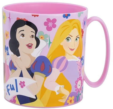 Disney Princesses Tasse en plastique réutilisable pour micro-ondes 390 ml