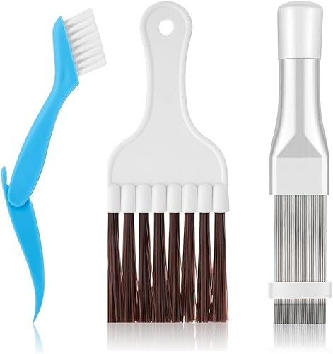 FUKPO 3 Pièces Peigne Aileron Condensateur Seche Linge, Peigne a Ailette Radiateur Climatiseur Brosse de Nettoyage Condenseur de Climatiseur