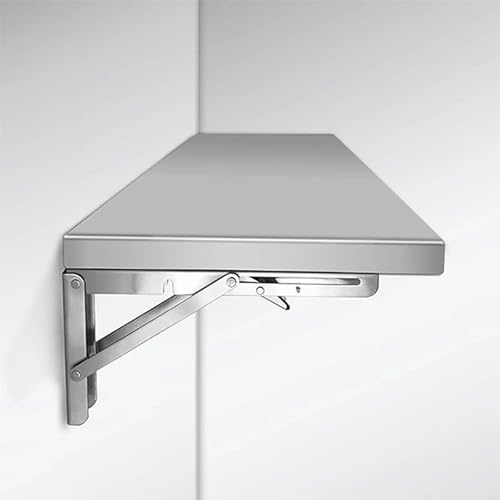 Tavolo pieghevole mobile a parete, tavolo da workstation, tavolo sospeso per lo spazio, sala da studio, camera da letto, bagno o balcone(argento,60 * 40cm)