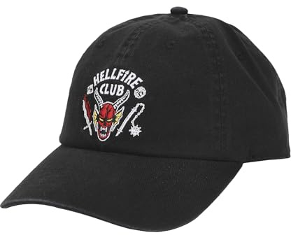 Bioworld Stranger Things Hellfire Club Casquette de baseball non structurée Noir