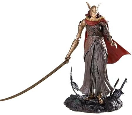 ZIERVIA Statue de Malenia, Lame de Miquella - Elden Ring, Figurine en PVC de 24 cm de Haut représentant la déesse Valkyrie de la pourriture, pièce de Collection détaillée avec Ailes et Casque.