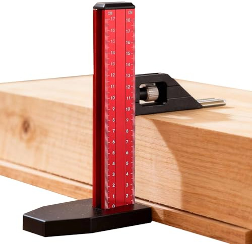 Table Saw Height Ruler | Exakt aluminiumallierad djupmätningsinställningsmätare för män kvinnor familjevänner vuxna professionella snickare