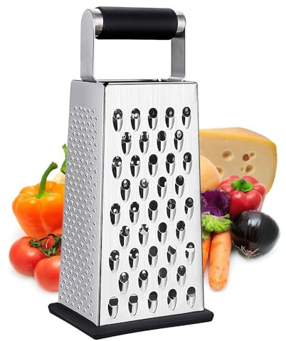Armo® Stainless Steel Heavy Duty Cheese Grater 4 Sided Vegetable Cheese Food Grater