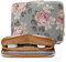 KAYOND Gray Rose Pattern Water-resistant 14 inch Canvas laptop sleeve for 14-14.1 inch HP/Dell/Lenovo/Asus/Acer/Samsung Notebook Computer (14-14.1 Inch, Gray Rose)