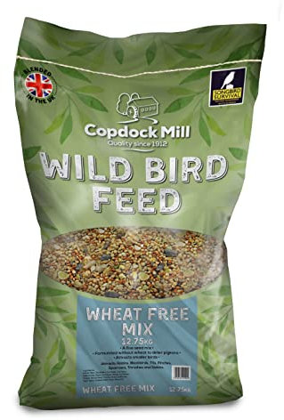 Copdock Mill Wheat Free Wild Bird Seed 12.75kg – Deters Pigeons – All Year-Round Bird Food – Bird Seed for Small Garden Birds – 100% Natural