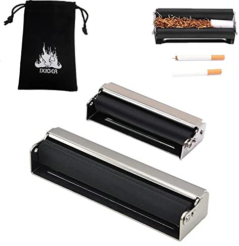 VOVCIG Tabakroller,Cigarette machine,joint drehmaschine,2 in 1 Zigarettenstopfmaschine,70mm+110mm zigarettenroller,Wird mit einer schwarzen Tasche geliefert.