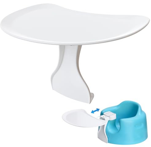 Seat Tray Accessory, Compatible with Bumbo Seat - Detachable Tray Surface with Secure Bottom Hook | Tray Accessory Perfect for Feeding and Play | Easy to Clean | - White