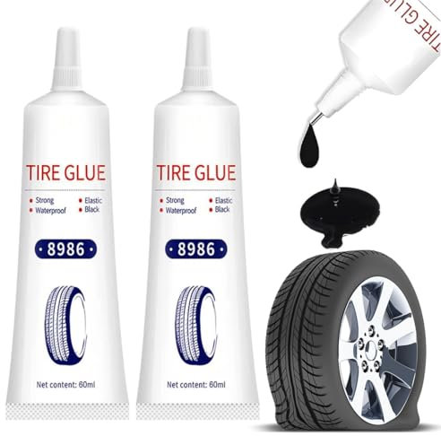 Reifenkleber, Gummikleber, Reifenreparatur Kleber, Reifenreparaturset, Reifendichtmittel für Kfz/Auto/Motorrad/Fahrrad, Handy Rückseite