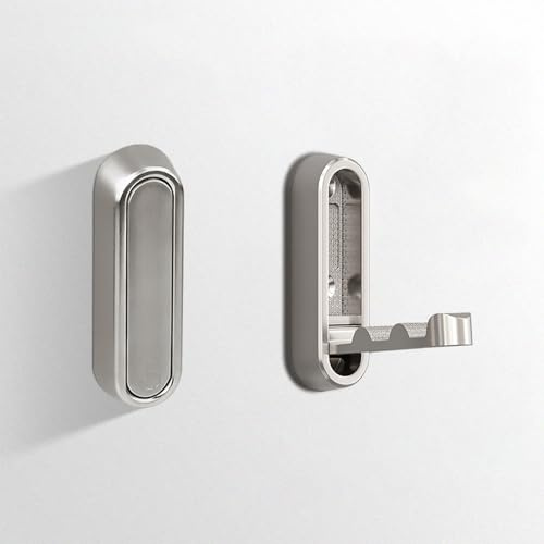 Ganci pieghevoli per asciugamani per bagno, ganci da parete per appendere cappotti, accappatoi, borse, ganci pieghevoli, soluzione per bagno, armadio, ingresso, piscina e cucina (2, nichel spazzolato)