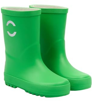 Mikk-line Gummistiefel Kinder 28 | Grün Regenstiefel mit Reflektierenden Details - Wasserdichte Kinderstiefel, Leicht und Rutschfest | Komfortable Allwetter Kinderstiefel