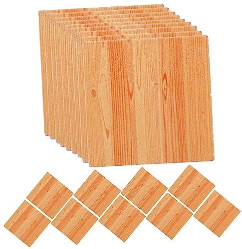 BESPORTBLE 18 Stücke Miniatur Boden Ornamente Kreative Mini Bodenbelag Für Mini Puppenhaus Holz Bodenbelag Dekore